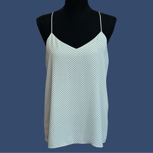 Green/White Polka Dot Top - SEE VIDEO!